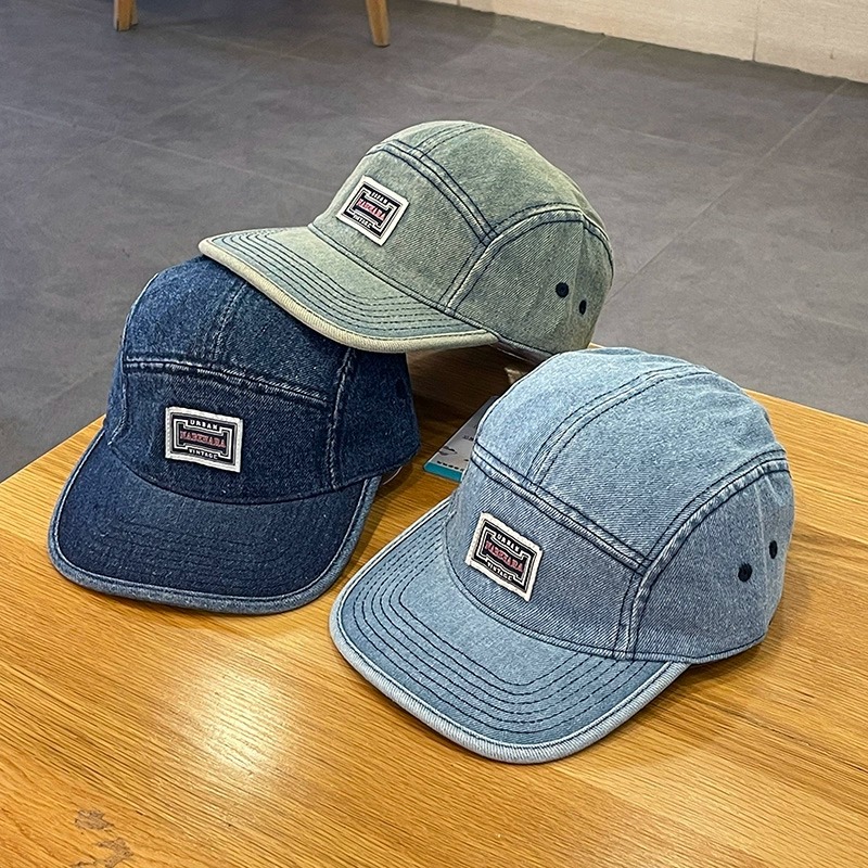 Vintage Flat Brim Denim Baseba - Corduroy Cap 5 Panel 评论和价格
