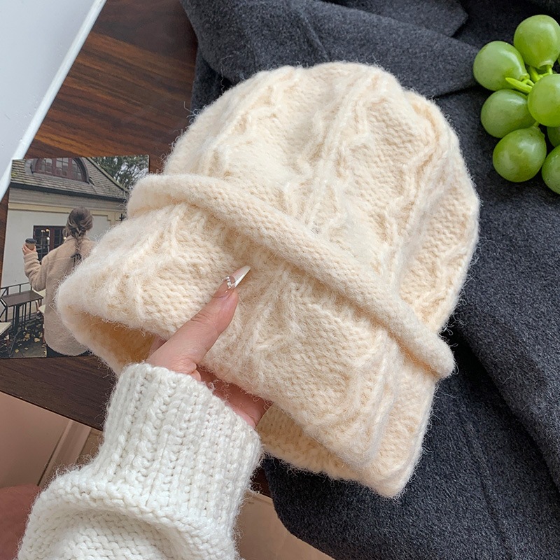 Cream Cable Knit Beanie Women  - Beanie Cuffed Knit 评论和价格