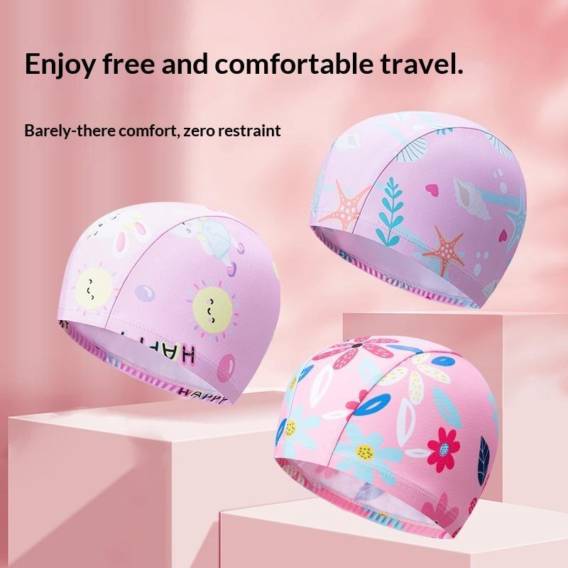 Kids Cartoon Swim Cap Elastic  - Swim Hat Silicone 评论和价格