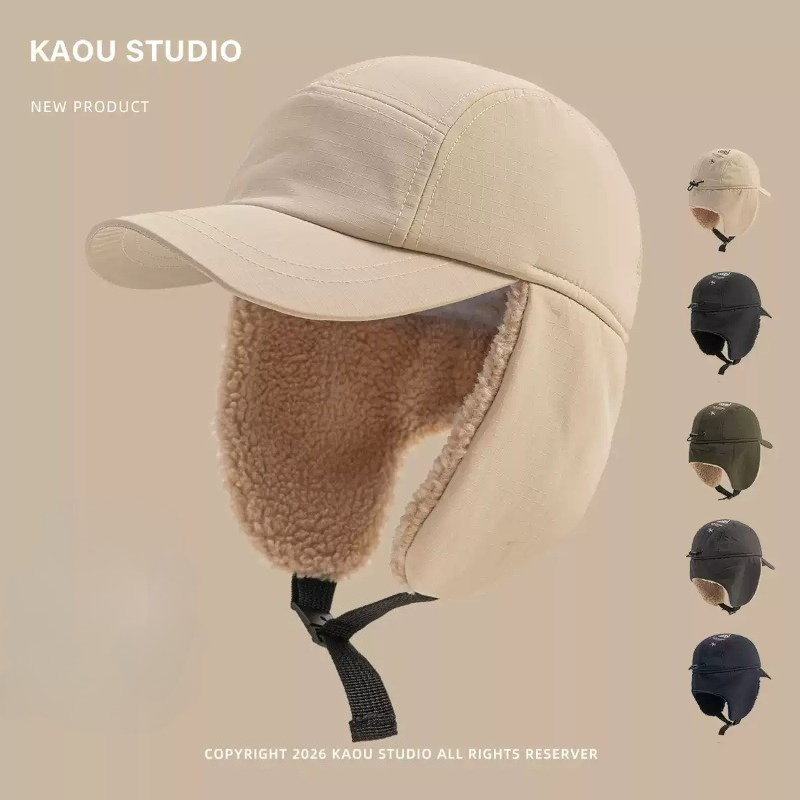 Winter Warm Bomber Hats Unisex - Corduroy Cap 5 Panel 评论和价格