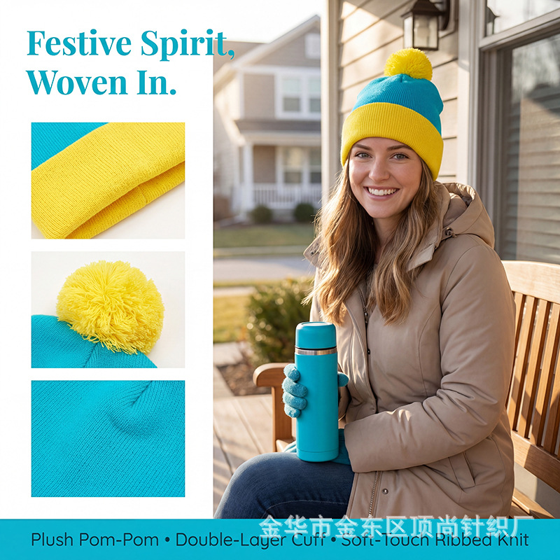 Thick Knitted Winter Accessori - Beanie Cuffed Knit 评论和价格